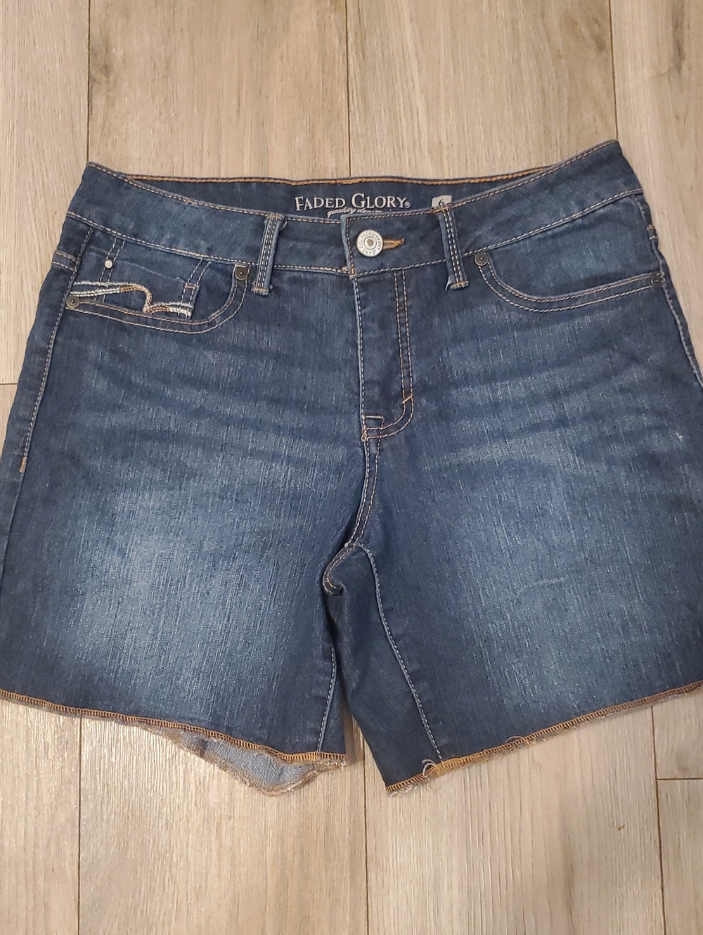 Faded Glory Blue Denim Cutoff Shorts